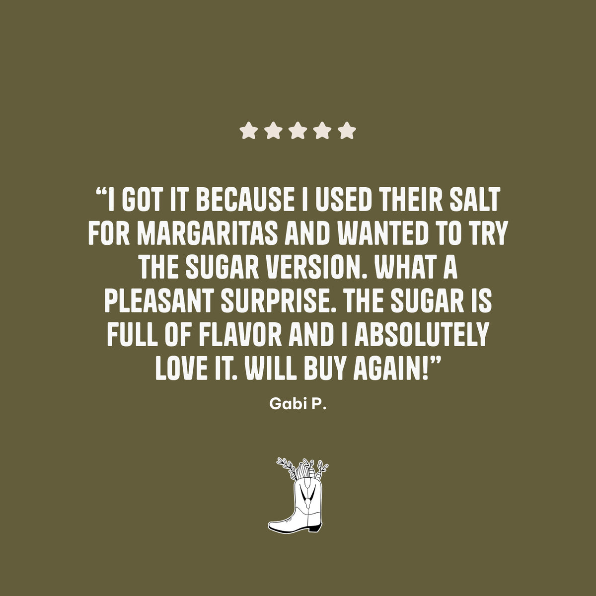 Five-star customer review of The Salted Roots Bluebird Dandelion Sugar