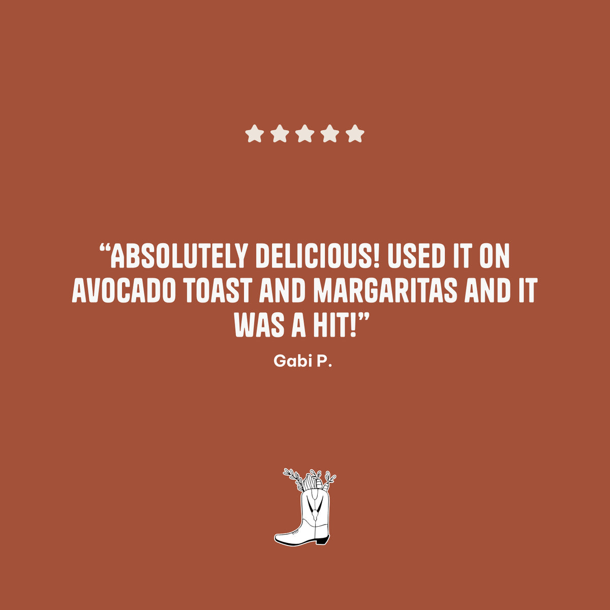 Five-star customer review of The Salted Roots Red Wine Salt