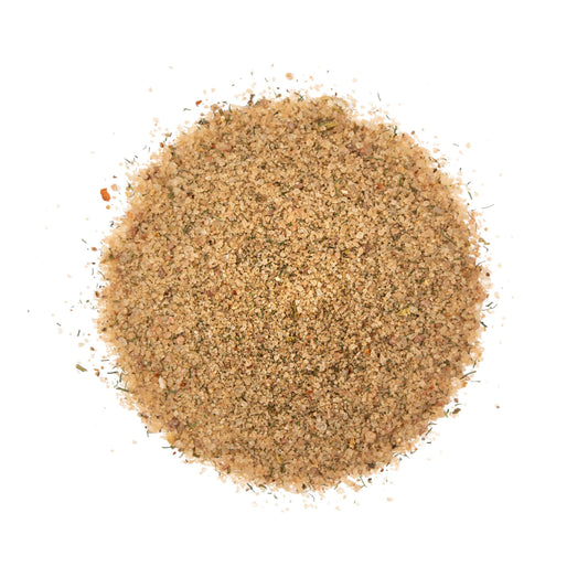 Dill Pickle Salt, coarse infused salt, top-down pile