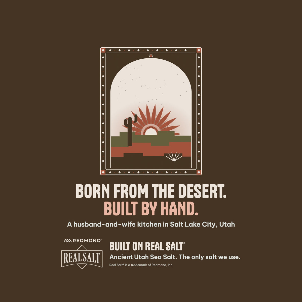 The Salted Roots: Born from the desert, built by hand. A husband-and-wife kitchen in Salt Lake City, Utah.