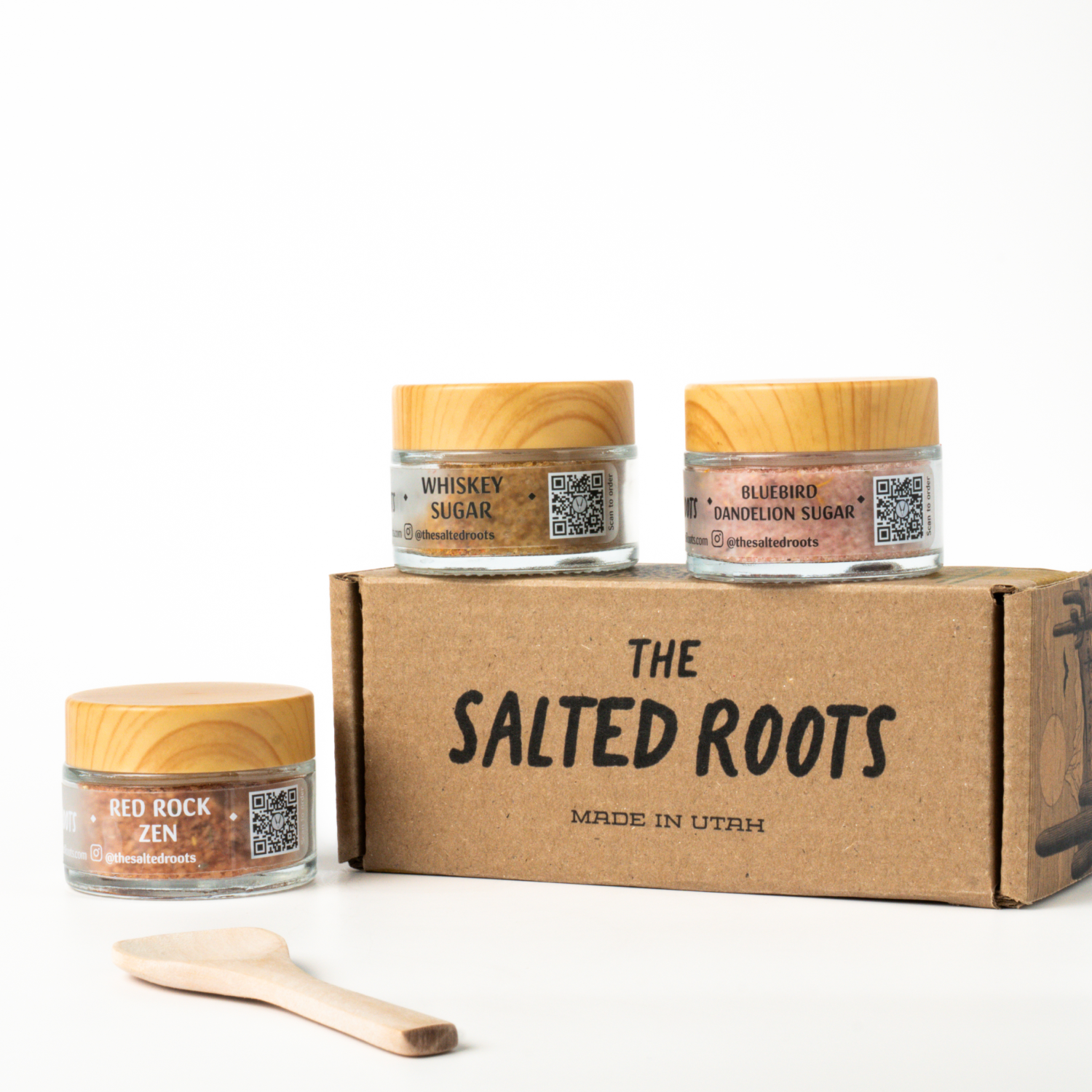 The Salted Roots Build Your Own 3-Pack - 1oz Minis — build-your-own 3-pack of 1oz mini infused salts and sugars
