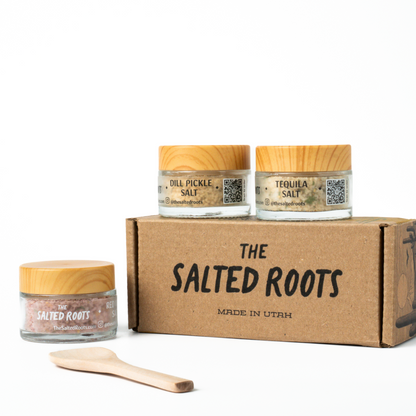 The Salted Roots Build Your Own 3-Pack - 1oz Minis — build-your-own 3-pack of 1oz mini infused salts and sugars — product lineup