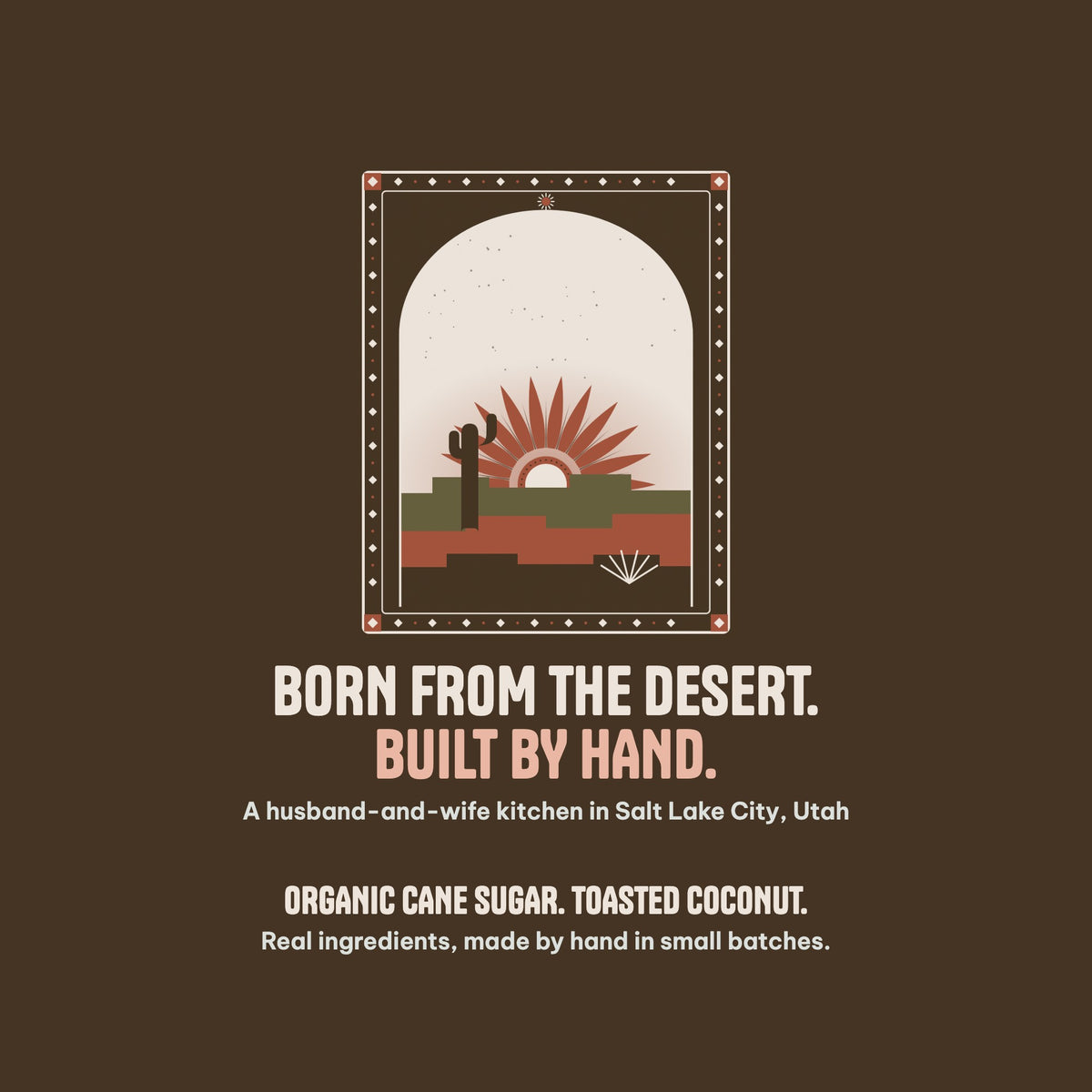 The Salted Roots: Born from the desert, built by hand. A husband-and-wife kitchen in Salt Lake City, Utah.