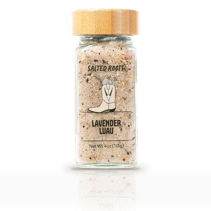 The Salted Roots Lavender Luau, 4 oz jar, front label