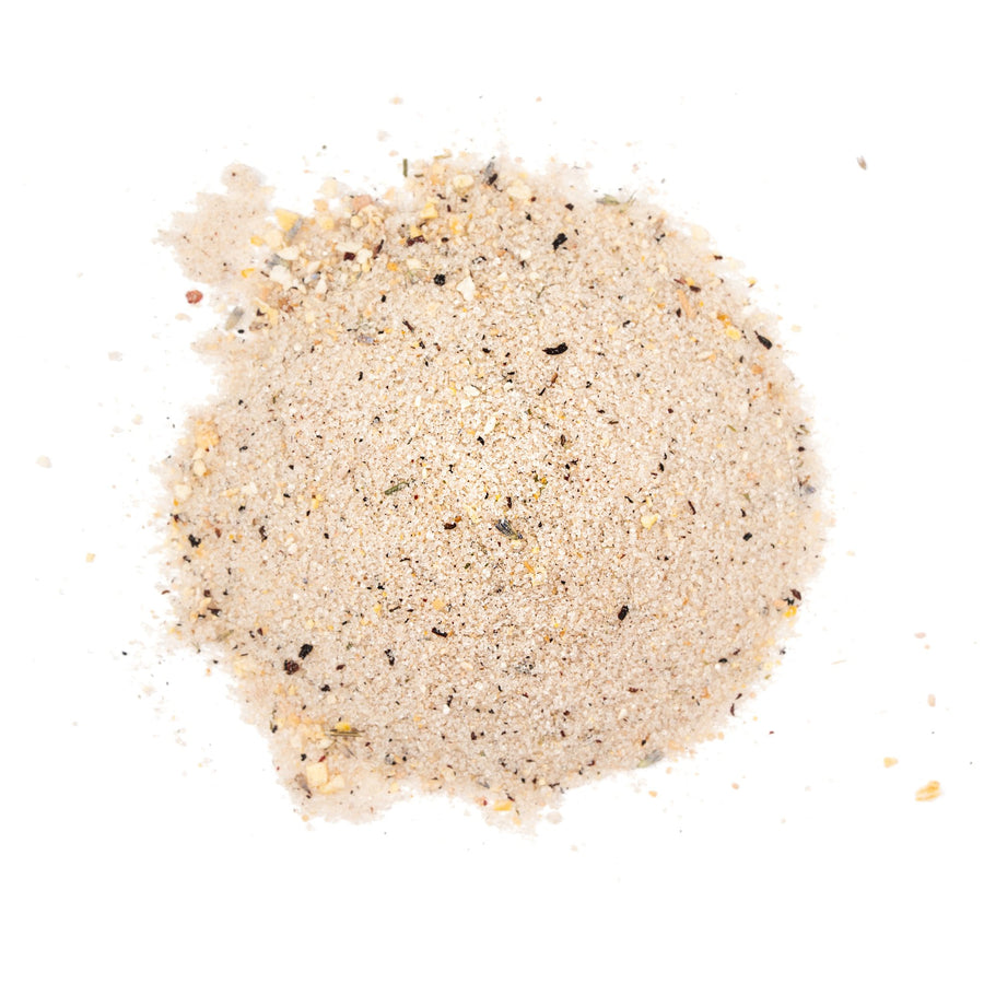 Lavender Luau sugar, top-down pile