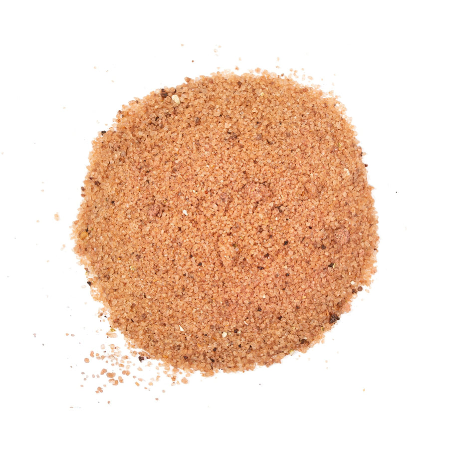 Prickly Chipotle Salt, coarse infused salt, top-down pile