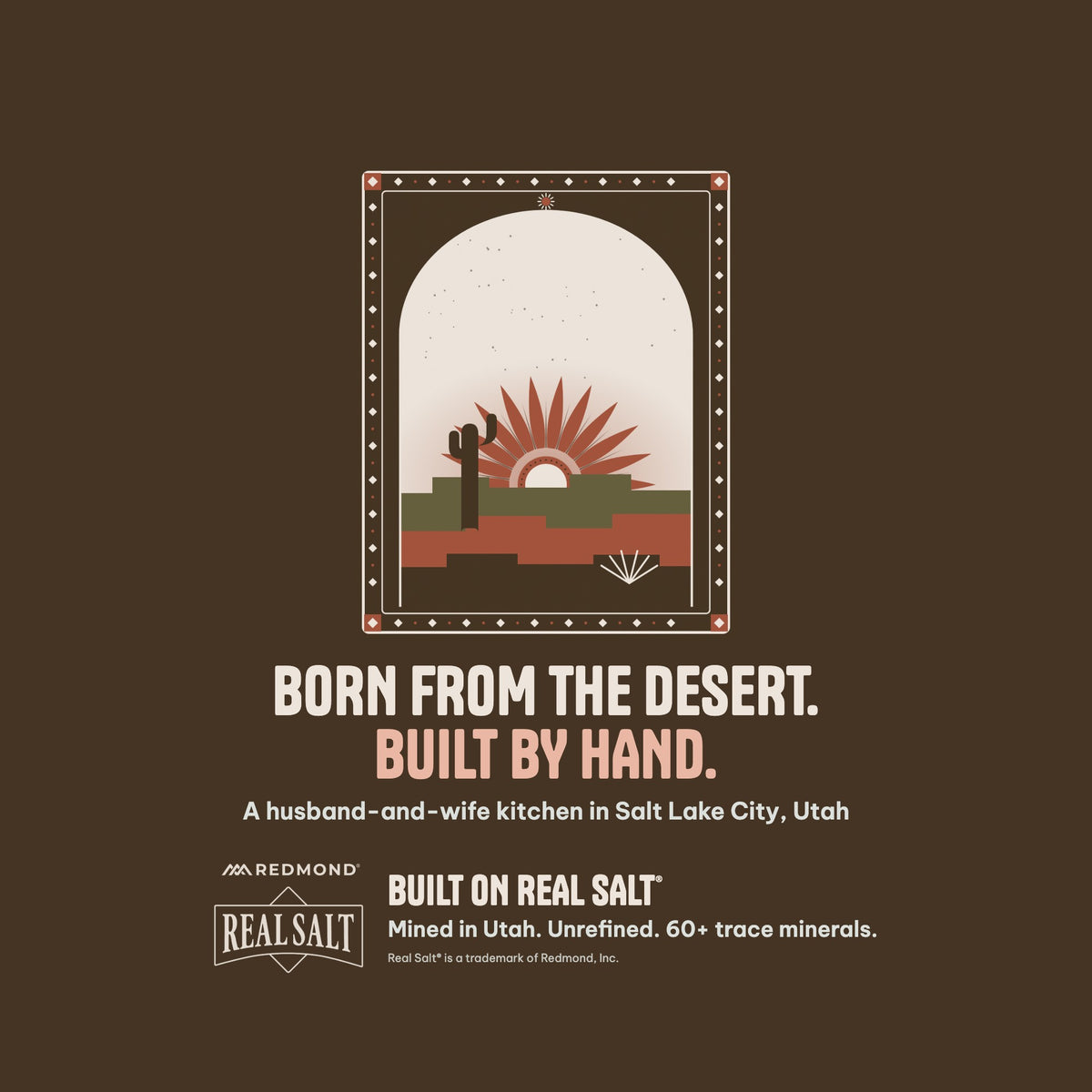 The Salted Roots: Born from the desert, built by hand. A husband-and-wife kitchen in Salt Lake City, Utah.
