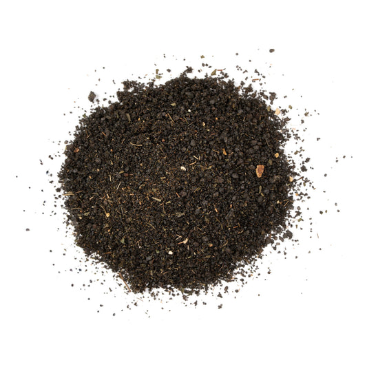Thai Basil Salt, coarse infused salt, top-down pile